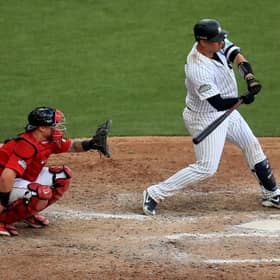 New York Yankees’ Gary Sanchez in action during the MLB London Series Match last summer. Picture: PA