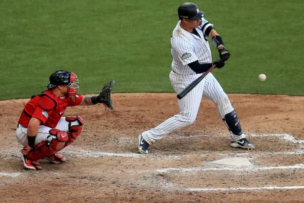New York Yankees’ Gary Sanchez in action during the MLB London Series Match last summer. Picture: PA