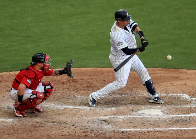 New York Yankees’ Gary Sanchez in action during the MLB London Series Match last summer. Picture: PA