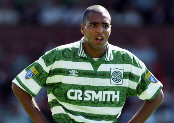 Pierre van Hooijdonk during Celtic’s 1995-96 campaign, when the Parkhead side lost one league game all season but still couldn’t catch Rangers. Picture: SNS
