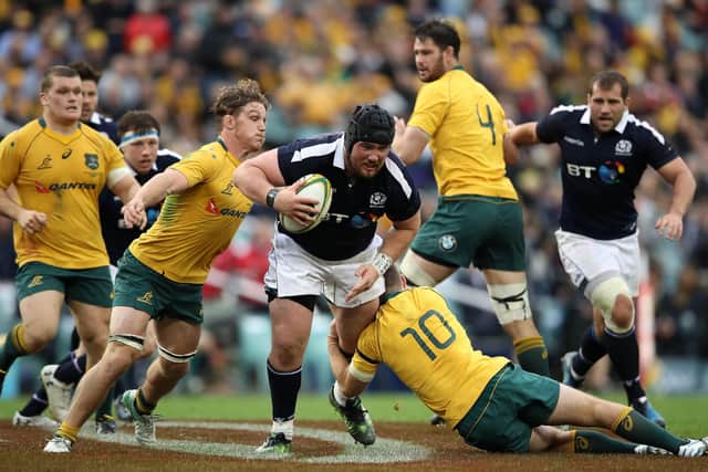 Scotland’s Zander Fagerson in action during the Test match against Australia in Sydney in June 2017. Picture: Getty.