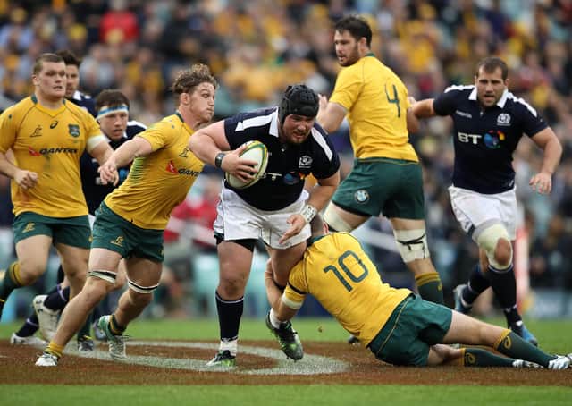 Scotland’s Zander Fagerson in action during the Test match against Australia in Sydney in June 2017. Picture: Getty.