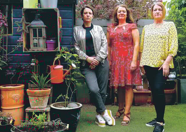 The three sisters today from left to right: Sarah Drummond, Zoe Black and Victoria Burns. Picture: Lisa Ferguson