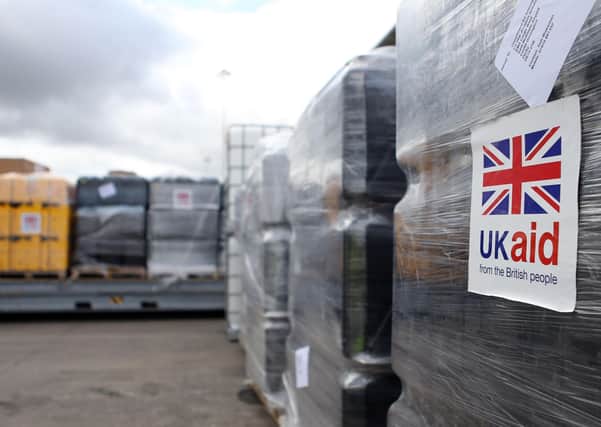 Cargo from UK Aid waiting to be loaded at East Midlands Airport. (Picture: Simon Cooper/PA Wire)
