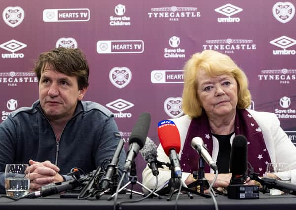 Hearts owner Ann Budge wants to appoint a sporting director before making a decision on the future of manager Daniel Stendel. Picture: Craig Williamson / SNS
