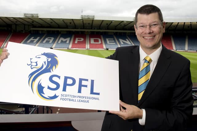 Chief executive Neil Doncaster launches the Scottish Professional Football League brand at Hampden back in 2013. Picture: Rob Casey/SNS