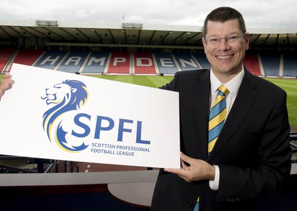 Chief executive Neil Doncaster launches the Scottish Professional Football League brand  at Hampden back in 2013. Picture: Rob Casey/SNS