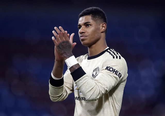 Footballer Marcus Rashford turned food poverty into a major political issue by speaking about his childhood experiences of hunger (Picture: Martin Rickett/PA Wire)