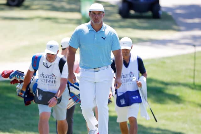 Bryson DeChambeau has gone from medium to extra large in his clothes size since undergoing a strict fitness regime during lockdown. Picture: Getty Images