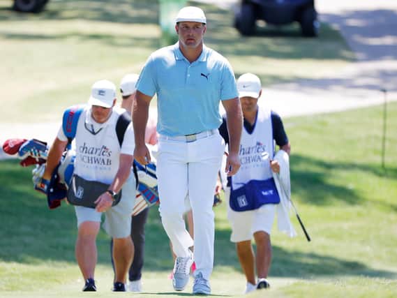 Bryson DeChambeau has gone from medium to extra large in his clothes size since undergoing a strict fitness regime during lockdown. Picture: Getty Images