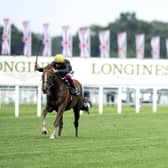 Stradivarius ridden by Frankie Dettori streaks clear of the field to win his third successive Gold Cup at Royal Ascot. Picture: Edward Whitaker/Getty