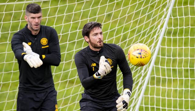 Celtic want both Craig Gordan, right, and Fraser Forster, left, to be part of their squad next season. Picture: Craig Williamson/SNS Group