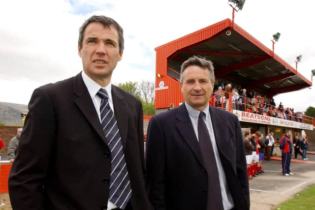 Going back to their roots, Alan and John Hansen visit Beechwood Park, the home of Sauchie Juniors