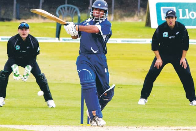 Qasim Sheikh, the former Scotland batsman, was due to spend the current domestic cricket season with Clydesdale. Photograph: Bill Murray/SNS