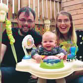 Charles and Caroline Ross with their 5 month daughter Amelia