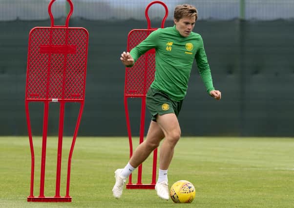James Forrest back in training after the Covid lockdown.