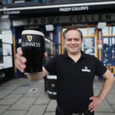Mariusz Brzyk, assistant manager of Paddy Cullens pub in Dublin, takes delivery of fresh Guinness in preparation for bars re-opening in the UK and Ireland. Picture: Niall Carson/PA Wire