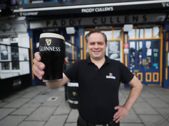 Mariusz Brzyk, assistant manager of Paddy Cullens pub in Dublin, takes delivery of fresh Guinness in preparation for bars re-opening in the UK and Ireland. Picture: Niall Carson/PA Wire