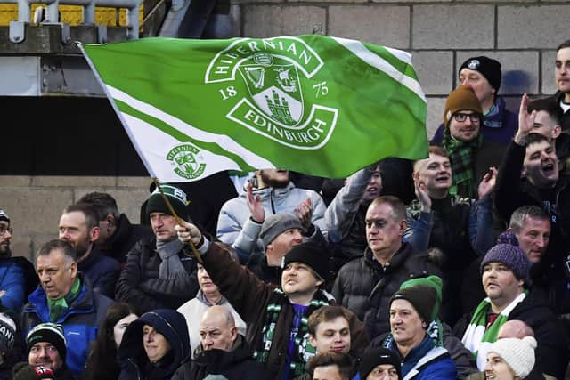 Hibs fan Terry Christie loves the whole matchday experience. Picture: Rob Casey/SNS