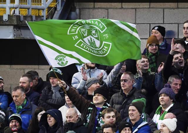 Hibs fan Terry Christie loves the whole matchday experience. Picture: Rob Casey/SNS