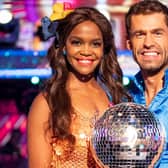 Kelvin Fletcher with Oti Mabuse after the actor won the Glitterball trophy during last year's live Strictly Come Dancing Final .