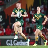 David Klemmer of Australia Kangaroos during a rugby league international Test match against Tonga at Eden Park in Auckland. Picture: Fiona Goodall/Getty Images