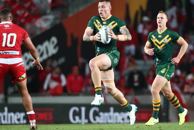 David Klemmer of Australia Kangaroos during a rugby league international Test match against Tonga at Eden Park in Auckland. Picture: Fiona Goodall/Getty Images