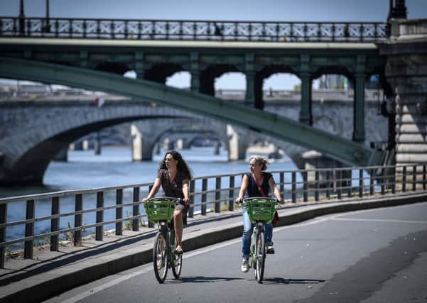 Cycling on traffic-free roads amid near silence was a new-found pleasure for many people all over the world during lockdown (Picture: Stephane de Sakutin/AFP via Getty Images)