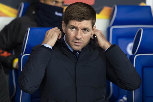 Rangers manager Steven Gerrard’s manner during a Zoom conference revealed a steely focus on the task ahead. Picture: Alan Harvey/SNS