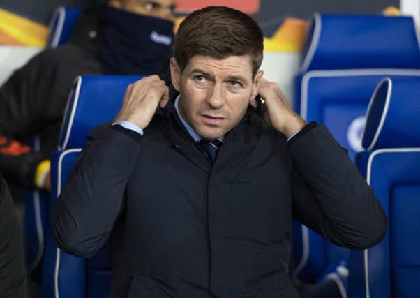 Rangers manager Steven Gerrard’s manner during a Zoom conference revealed a steely focus on the task ahead. Picture: Alan Harvey/SNS