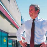Sir Keir Starmer walks through a pedestrianised area as he makes a visit to small businesses in Stevenage