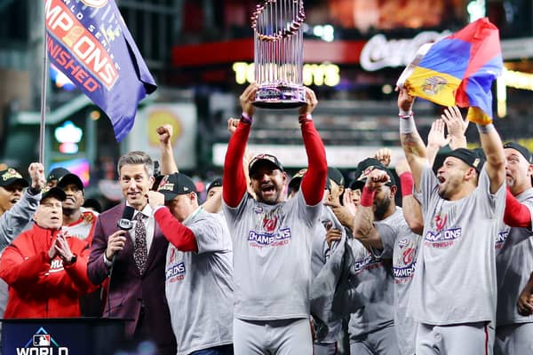 Washington Nationals, celebrating their World Series win back in October, are expected to start the new season against the New York Yankees on 23 July. Picture: Mike Ehrmann/Getty Images