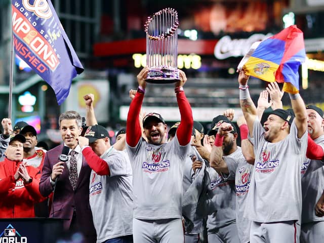 Washington Nationals, celebrating their World Series win back in October, are expected to start the new season against the New York Yankees on 23 July. Picture: Mike Ehrmann/Getty Images