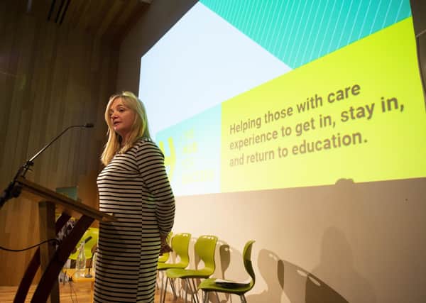 Lorraine Moore, Manager of the Edinburgh-based HUB for SUCCESS Care Hub Launch at Grassmarket Community Project. The Hub for SUCCESS is an innovative and collaborative multi-partner response to the need to improve post-school educational outcomes for people of all ages with experience of care in South East Scotland.
