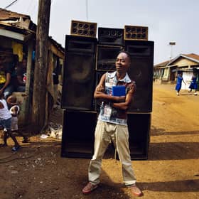 Peter Dibdin’s picture Sound System Dude  is among the prints by 50 top Scottish photographers to feature in Support in Mind’s Studies in Photography sale