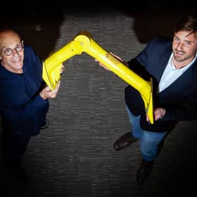 Chris Retzler (left) and Cameron McNatt of Mocean Energy. Picture: Ian Georgeson