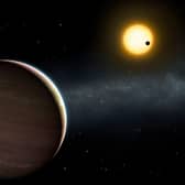 Two giant planets,  WASP-148b and WASP-148c, have been observed performing a "gravitational dance", 800 light-years away, in the constellation of Hercules. Picture: Dr Mark A Garlick/Institut d'astrophysique de Paris/PA Wire