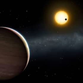 Two giant planets,  WASP-148b and WASP-148c, have been observed performing a "gravitational dance", 800 light-years away, in the constellation of Hercules. Picture: Dr Mark A Garlick/Institut d'astrophysique de Paris/PA Wire