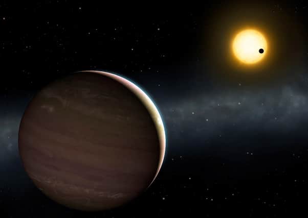 Two giant planets, WASP-148b and WASP-148c, have been observed performing a "gravitational dance", 800 light-years away, in the constellation of Hercules. Picture: Dr Mark A Garlick/Institut d'astrophysique de Paris/PA Wire