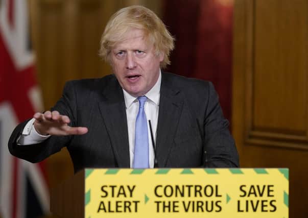 Prime Minister Boris Johnson at a Covid-19 press briefing. Picture: Andrew Parsons / No 10 Downing Street