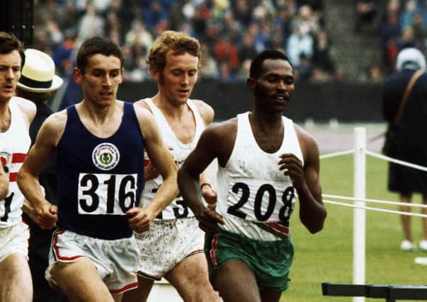 In his dark blue Scottish vest, Ian Stewart competes in the 5,000m at the 1970 Commonwealth Games. Picture: Don Morley/Getty Images