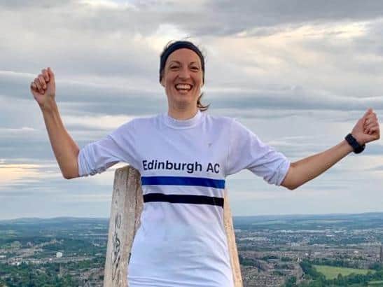 Chief organiser Emma Laverie completed the relay on Arthur;s Seat