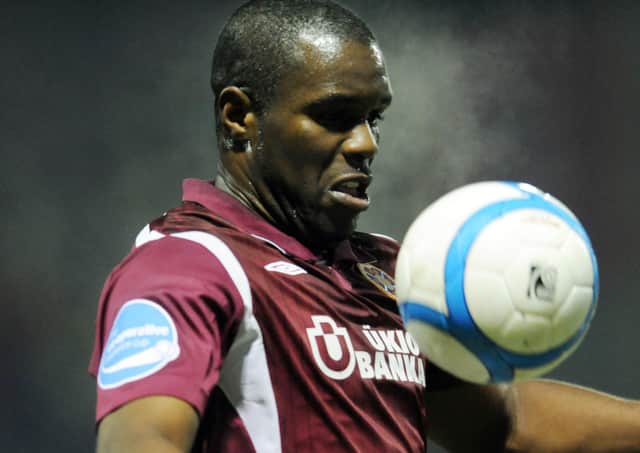 Former Hearts player Christian Nade says the first thing he does after signing for a new club is check if there are any other black players in the squad. Picture: Phil Wilkinson