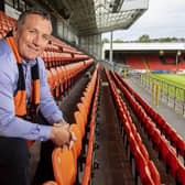 Micky Mellon sports his new colours at Tannadice.