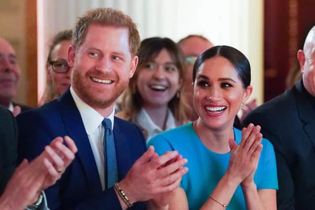 The Duke and Duchess of Sussex attending the Endeavour Fund Awards at Mansion House in London. Picture: Paul Edwards/The Sun/PA Wire