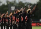 Players take part in a Black Lives Matter ceremony before the MLS match between Orlando City and Inter Miami  in Reunion, Florida. Picture: Mike Ehrmann/Getty Images