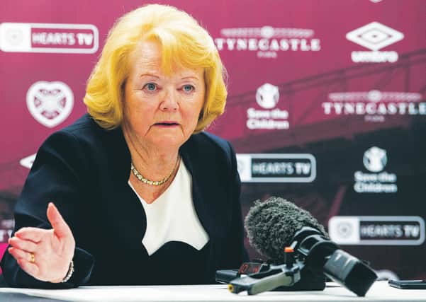Ann Budge wrongly contested Hearts’ demotion at the Court of Session and the club is now set for an SFA arbitration hearing. Photograph: Ross Parker/SNS