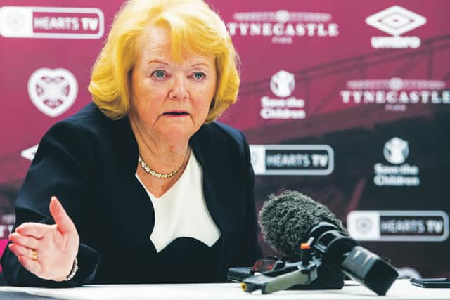 Ann Budge wrongly contested Hearts’ demotion at the Court of Session and the club is now set for an SFA arbitration hearing. Photograph: Ross Parker/SNS