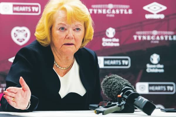 Ann Budge wrongly contested Hearts’ demotion at the Court of Session and the club is now set for an SFA arbitration hearing. Photograph: Ross Parker/SNS