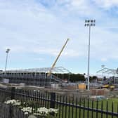 Work is progressing well at the 7,800 capacity stadium. Picture: Lisa Ferguson